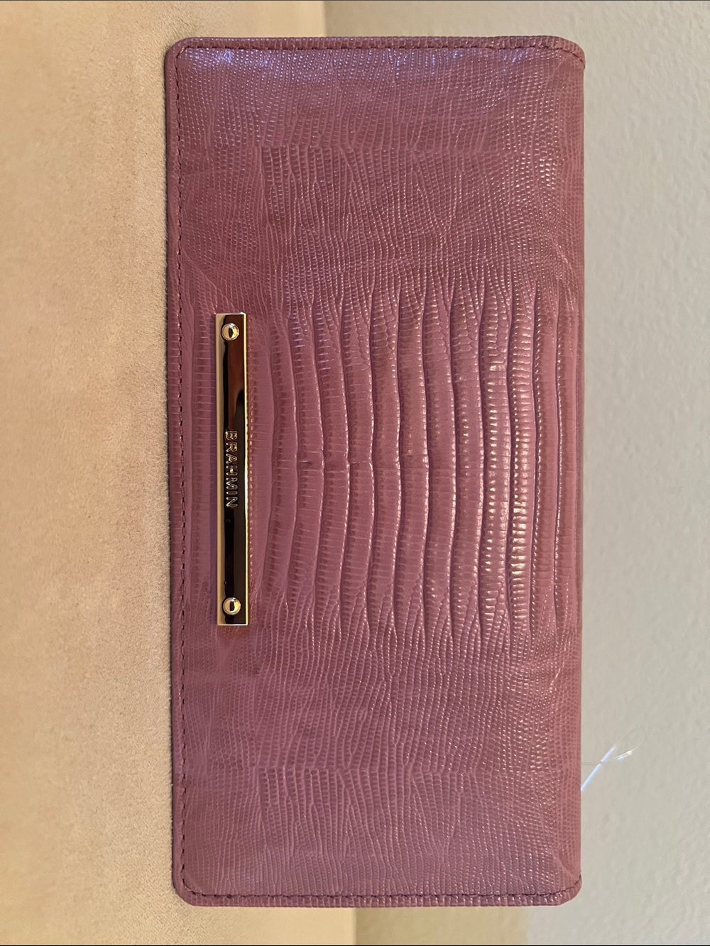 Brahmin Ady pink All Over Lizard leather wallet
